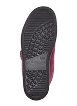 Warme Damen-Hausschuhe, Weite H, mit Klettverschluss BORDEAUX