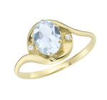 Schicker Damenring mit echt Aquamarin 