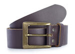 Eleganter Herren-Gürtel, 4 cm breit DUNKELBRAUN