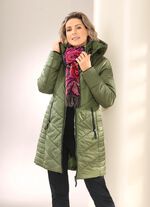 Kurzmantel mit 2-Wege-Reißverschluss KHAKI