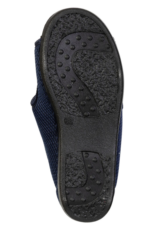 Bequeme Damen-Hausschuhe, Weite H, mit herausnehmbarem Fußbett MARINE