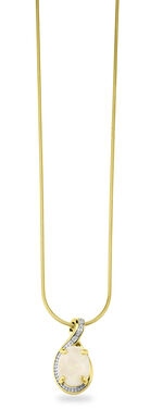 Anhänger mit echt Opal und Diamanten 