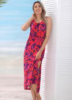 Laurina Kleid mit farbbrillantem Druckdessin, &auml;rmellos 