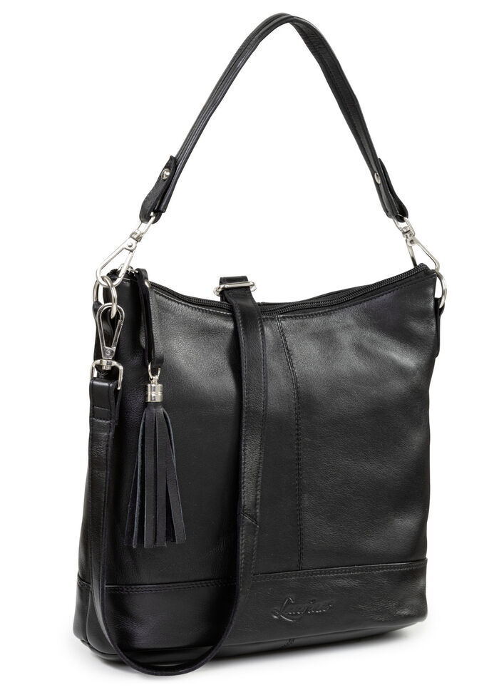 Laurina, Tasche, Damen, mit verstellbarem, abnehmbarem Umhängeriemen SCHWARZ