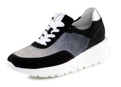 Waldläufer Sneaker mit farbverlaufenden, funkelnden Glitzersteinchen 