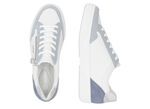 Remonte Sneaker aus Nappa- und Veloursleder mit Metallic-Besatz BLAU-WEISS-SILBER