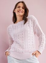 Pullover mit edlem gl&auml;nzendem Paillettengarn 