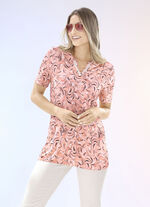 Longshirt mit Zierband in 2 Farben APRICOT