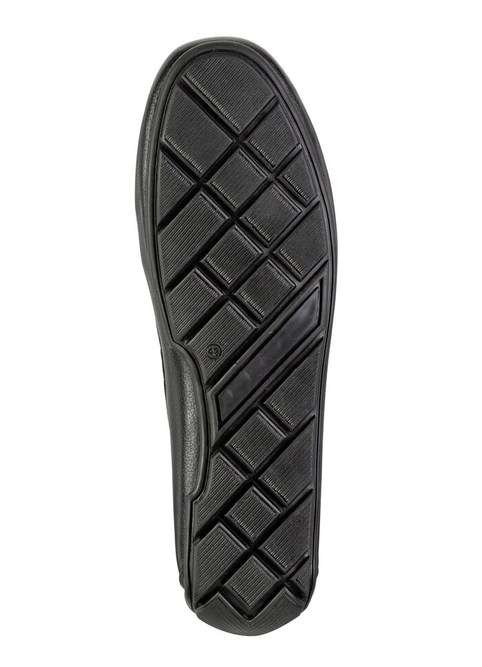 Mokassin-Slipper im klassischen Design SCHWARZ