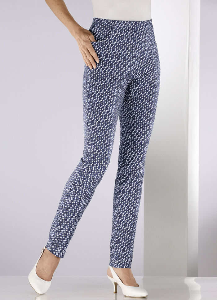 Edle Hose von Adelina MARINE-ECRU