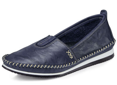 Andrea Conti Mokassin-Slipper mit dezenter Knitter-Struktur 