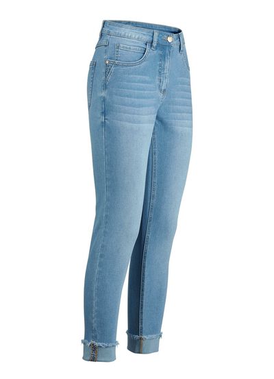 Jeans mit funkelndem Glitzersteinchenbesatz 