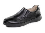 GINO GALANTE, klassische Herren-Slipper, aus Hirschleder SCHWARZ