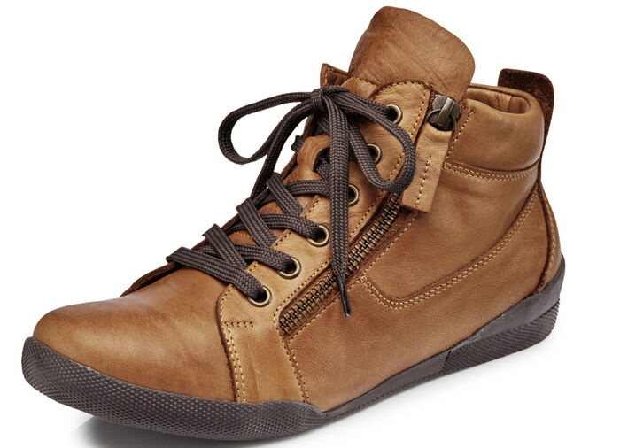 Andrea Conti, sportive Damen-Boots, mit herausnehmbarem Fußbett COGNAC