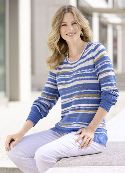 Pullover aus Bändchengarn 