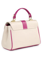 Laurina Tasche aus genarbtem Kalb-Nappaleder BEIGE-PINK