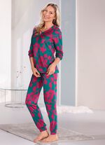 Schlafanzug mit B&uuml;ndchenabschl&uuml;ssen  