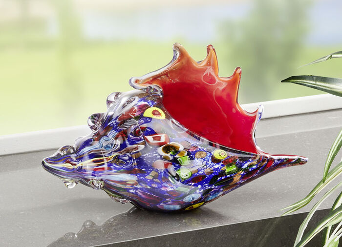 Farbenfrohe Glasfiguren BLAU-ROT