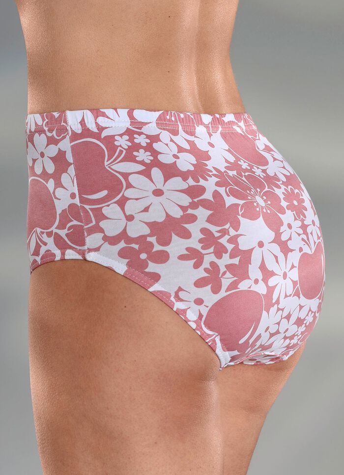 Viererpack Slips mit Floraldessin 