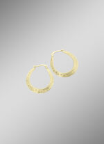 Schöne, glänzende Creolen mit Mäander-Muster 