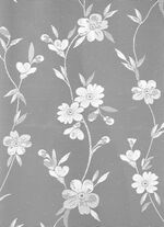Kleinfenster-Store Blumenranke mit Stangendurchzug 