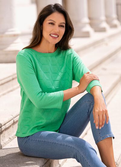 Pullover mit grafischer Struktur 