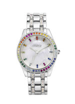 Pools Quartz-Damenuhr mit Metallbandgehäuse 