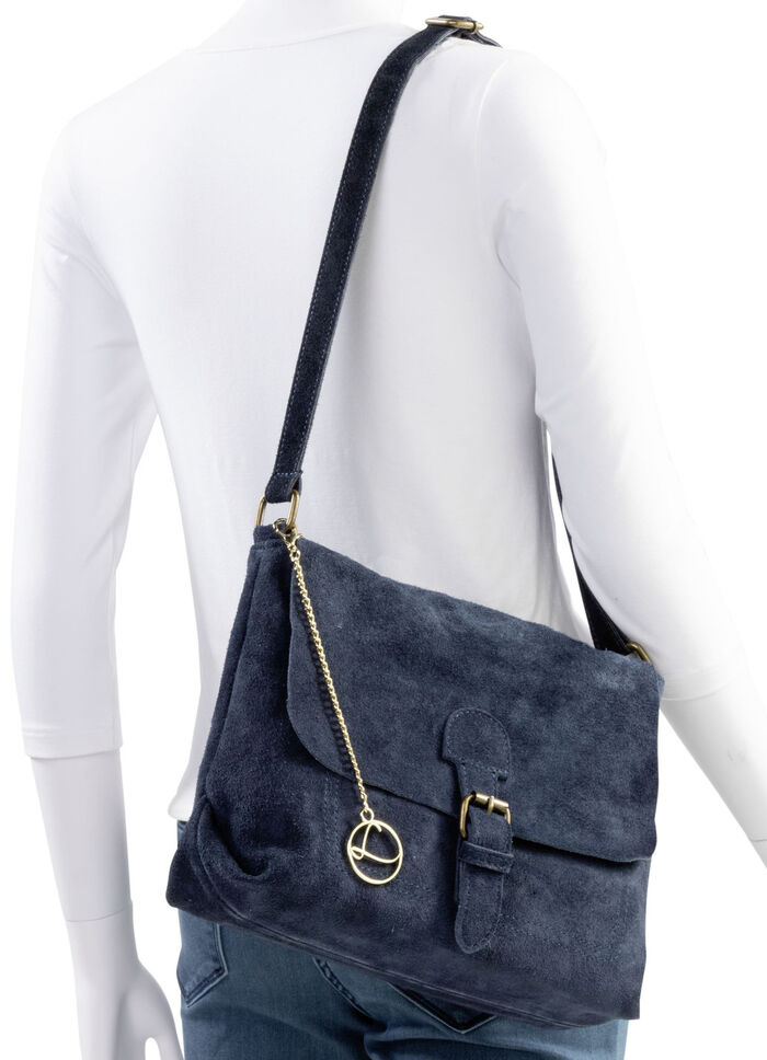 Laurina Tasche mit Magnetverschluss und Zierschleife DUNKELBLAU