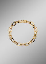 Armband aus vergoldetem Edelstahl mit Kristallen 