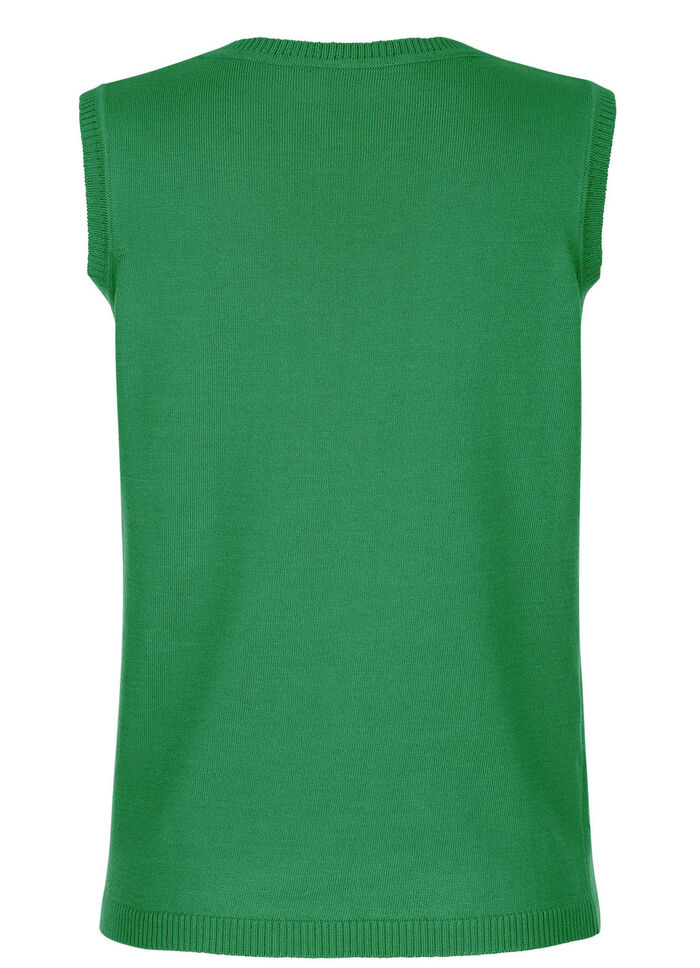 Stricktop aus reiner Baumwolle GRÜN