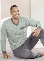 Zweierpack Schlafanzüge mit V-Ausschnitt und Bündchenabschlüssen  