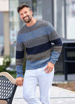 Rundhalspullover mit Strukturdessin 