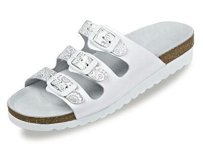 Klassische Damen-Pantoletten, mit verstellbaren Spangen 