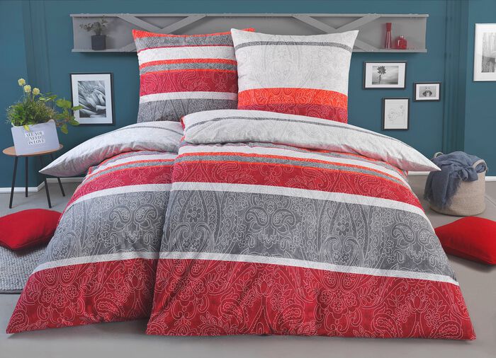 Biber Bettw&auml;sche-Garnitur aus 100% Baumwolle 