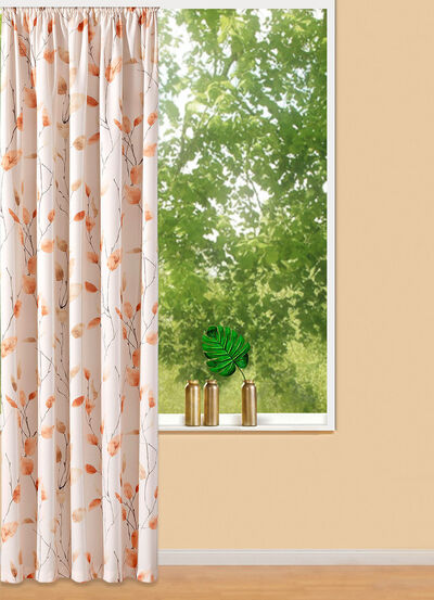 Übergardine mit Blättermotiv  Übergardine mit Blättermotiv