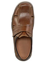 GINO GALANTE Slipper aus genarbtem Rind-Nappaleder COGNAC
