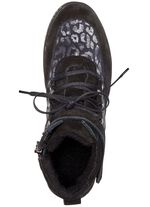 ELENA EDEN Schn&uuml;r-Bootie aus Veloursleder SCHWARZ