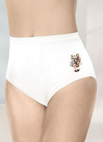 Fünferpack Slips mit Blumenmotiv 