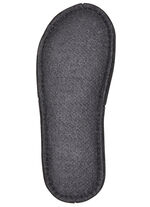 Klassiche Damen-Hausschuhe, Weite H, mit niedlicher Katzen-Applikation HELLGRAU