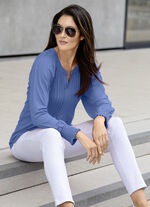 Shirt-Tunika mit Elastan JEANSBLAU