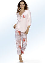 Schlafanzug mit 3/4-langen Ärmeln und 7/8-langer Hose APRICOT-BUNT