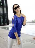 Shirt-Tunika mit Schlitzen 