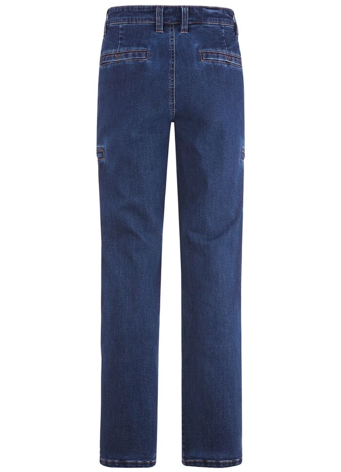 Jeans mit Cargotaschen in 2 Farben JEANSBLAU