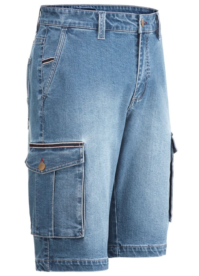Jeans-Bermudas mit Cargotaschen 