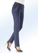Bauchweg-Jeans DUNKELBLAU