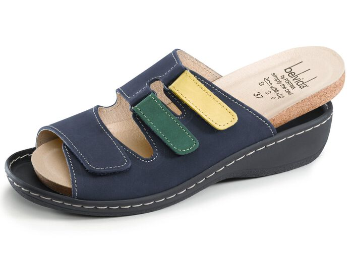 ELENA EDEN, bequeme Damen-Pantoletten, Weite H, mt herausnehmbarem Fu&szlig;bett 