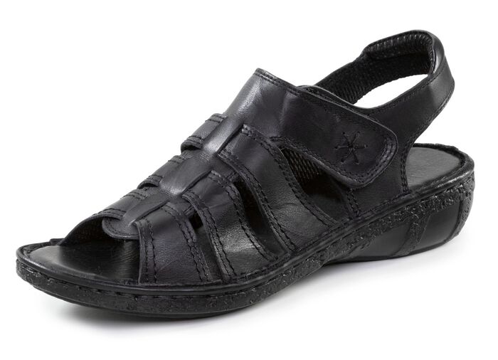 ELENA EDEN Sandale aus Nappaleder mit dezenter Knitter-Struktur 