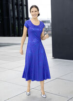 Kleid mit raffinierter Knotenoptik LILA-ROYALBLAU