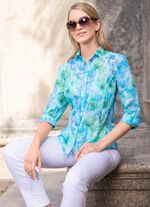 Bluse mit Hemdkragen 