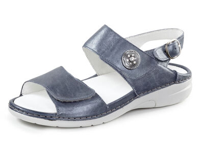 Waldläufer Sandale mit Metallschmuck mit Glitzersteinchen 